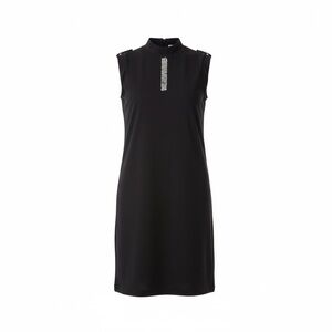WW Worth Silk Black Sheath Sequin Dress Small Cruise Cocktail LBD Quiet Luxury